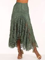 Women Boho Spring/Fall Lace Lace Natural Daily Lace Hot List Regular Skirts