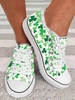 Women Casual All Season Shamrock Wearable Daily Closed Toe Canvas Fabric Rubber Canvas Shoes