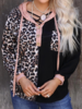 Women Casual Animal Print Spring/Fall Polyester Micro-Elasticity Daily Loose T-Line Half Open Collar Shirts