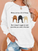 Women Casual Animal Spring/Fall Polyester Regular Fit Long Sleeve Crew Neck H-Line Regular Sweatshirts