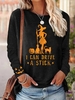 Women Casual Autumn Halloween Daily Loose Jersey Best Sell Regular Regular T-shirt