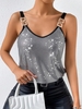 Women Casual Color Block Summer Polyester Glitter Micro-Elasticity Loose Regular Regular Shirts