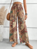 Women Casual Ethnic Spring/Fall Polyester Micro-Elasticity Elastic Band Straight pants Long Regular Pants