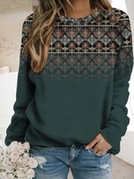 Women Casual Ethnic Winter Natural Micro-Elasticity Daily Loose Best Sell Regular Sweatshirts
