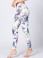 Women Casual Floral All Season Polyester Natural Regular Fit Slim fit Pants Long Regular Leggings