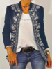 Women Casual Floral Autumn Polyester Natural Micro-Elasticity Best Sell Regular Regular Jacket