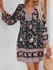 Women Casual Floral Spring/Fall Viscose No Elasticity Daily Loose Short A-Line Dresses