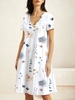 Women Casual Floral Summer Cotton No Elasticity Daily Midi Short Sleeve Regular Dresses