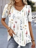 Women Casual Floral Summer Daily Loose Best Sell Mid-long Regular FF Shirts