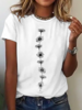 Women Casual Floral Summer Loose Standard Crew Neck Regular DL PEC T-shirts