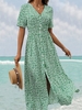 Women Casual Floral Summer Natural No Elasticity Vacation Loose Midi No Dresses