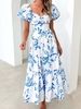 Women Casual Floral Summer No Elasticity Daily Loose Short Sleeve A-Line Regular Dresses