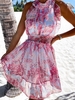 Women Casual Floral Summer Polyester Natural No Elasticity Daily Short H-Line Dresses