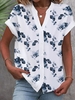Women Casual Floral Summer Polyester No Elasticity Daily Regular H-Line Regular Blouses