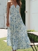 Women Casual Floral Summer Spaghetti No Elasticity A-Line Regular Vacation No Dresses