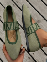 Women Casual Plain All Season Daily Slip On Flat Heel Pointed Toe Rubber Slip On Casual Shoes