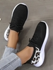Women Casual Plain All Season Daily Slip On Low Heel Round Toe Fabric Rubber Casual Shoes