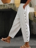 Women Casual Plain All Season Natural Elastic Band Ankle Pants Best Sell H-Line Regular Pants