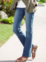 Women Casual Plain All Season Natural Loose Standard Denim Long Washing Process Jeans