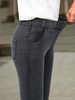 Women Casual Plain All Season Natural Micro-Elasticity Loose Straight pants H-Line Regular Pants