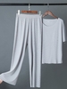 Women Casual Plain All Season Polyester Natural Daily Short Sleeve Top With Pants H-Line Pajama Sets