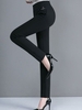 Women Casual Plain All Season Polyester Natural Standard Slim fit Pants Long H-Line Pants