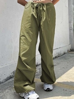 Women Casual Plain All Season Polyester No Elasticity Daily Long H-Line Regular Sweatpants & Joggers