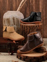 Women Casual Plain All Season Zipper Flat Heel Closed Toe Plus Size Rubber Classic Boots Boots