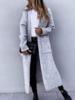 Women Casual Plain Autumn Knitted Loose Long sleeve Long H-Line Regular Sweater coat