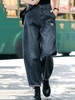 Women Casual Plain Spring/Fall High Waist No Elasticity Daily Regular Fit Denim Long Pants