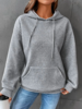 Women Casual Plain Spring/Fall Hoodie Micro-Elasticity Daily Knitted Fabric Long Sleeve Regular Hoodies