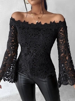 Women Casual Plain Spring/Fall Micro-Elasticity Loose Regular Boat Neck H-Line Regular Shirts