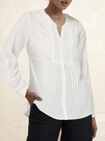 Women Casual Plain Spring/Fall Natural Loose Lace Long Sleeve Regular Regular Blouses