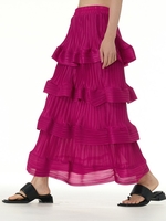 Women Casual Plain Spring/Fall No Elasticity Daily Loose Maxi Layered/Tiered H-Line Skirts