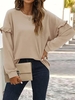 Women Casual Plain Spring/Fall No Elasticity Loose Long Sleeve Regular H-Line Regular Sweatshirts