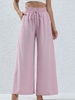 Women Casual Plain Spring/Fall Polyester Lightweight Loose Wide leg pants Long H-Line Pants