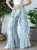Women Casual Plain Spring/Fall Polyester Natural No Elasticity Daily Wide leg pants H-Line Pants