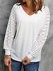 Women Casual Plain Spring/Fall Polyester No Elasticity Daily Loose Regular Regular Shirts