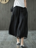 Women Casual Plain Spring/Fall Polyester No Elasticity Daily Wide leg pants A-Line Regular Pants