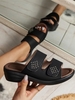 Women Casual Plain Summer Commuting Flat Heel Round Toe PU Pu Slide Sandals Slide Sandals
