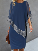 Women Casual Plain Summer Cotton Natural Daily Loose Short Crew Neck Dresses