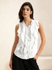 Women Casual Plain Summer Cotton Regular Fit Sleeveless Regular H-Line Regular Blouses
