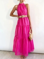 Women Casual Plain Summer Natural Daily Loose Maxi Sleeveless A-Line Dresses