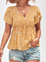 Women Casual Plain Summer Polyester No Elasticity Daily Regular A-Line Regular Shirts