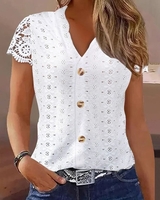 Women Casual Plain Summer Vacation Loose Short Sleeve Regular H-Line Regular Blouses