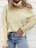 Women Casual Plain Winter Heavyweight Long sleeve Turtleneck Wool/Knitting Regular H-Line Sweater
