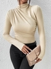 Women Casual Plain Winter High Elasticity Daily Regular Fit Standard Regular Regular T-shirt