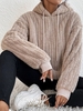 Women Casual Plain Winter Hoodie Micro-Elasticity Daily Loose Regular Fleece Hoodies