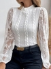 Women Casual Plain Winter Knitted High Elasticity Daily Lace Standard H-Line Tops