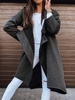 Women Casual Plain Winter Natural Micro-Elasticity Daily Long Sleeve Regular H-Line Coats
